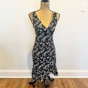 Floral Surplice Dress